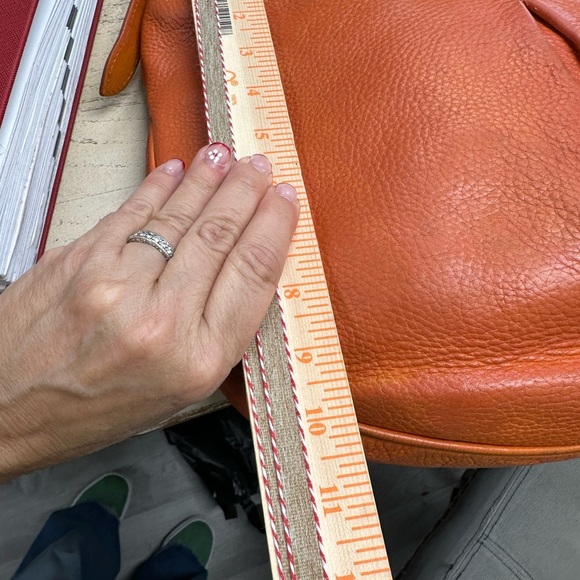 Dooney & Bourke Burnt Orange Pebbled Leather Shoulder Bag - Picture 11 of 11